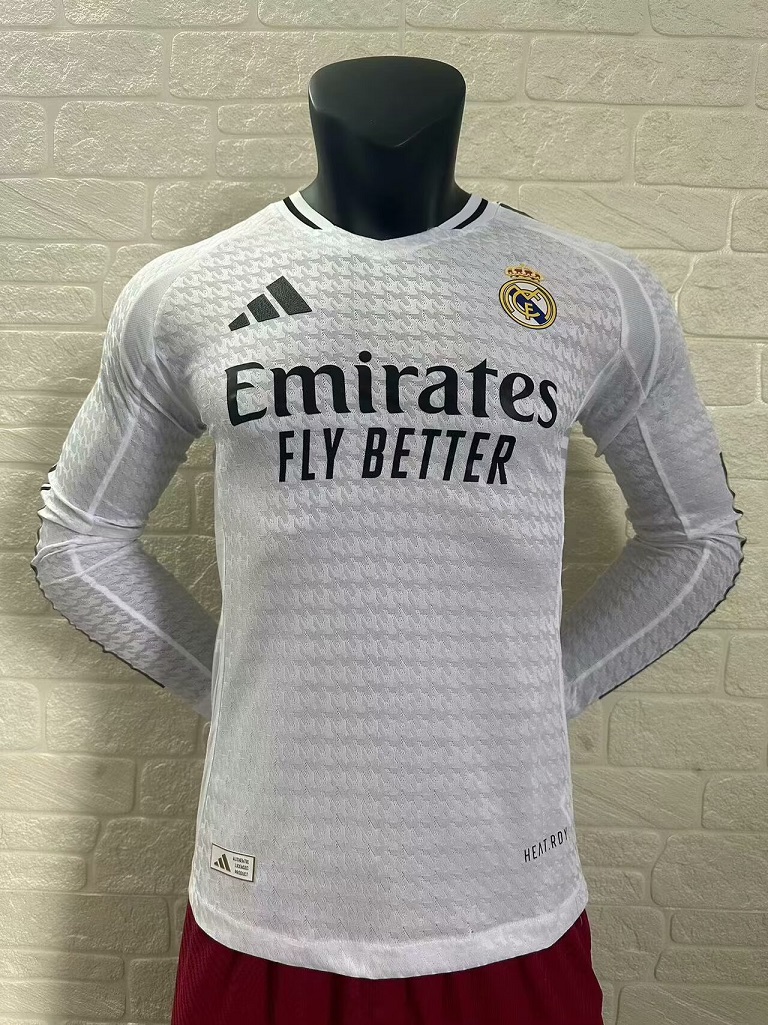 AAA Quality Real Madrid 24/25 Home Long Jersey(Player)
